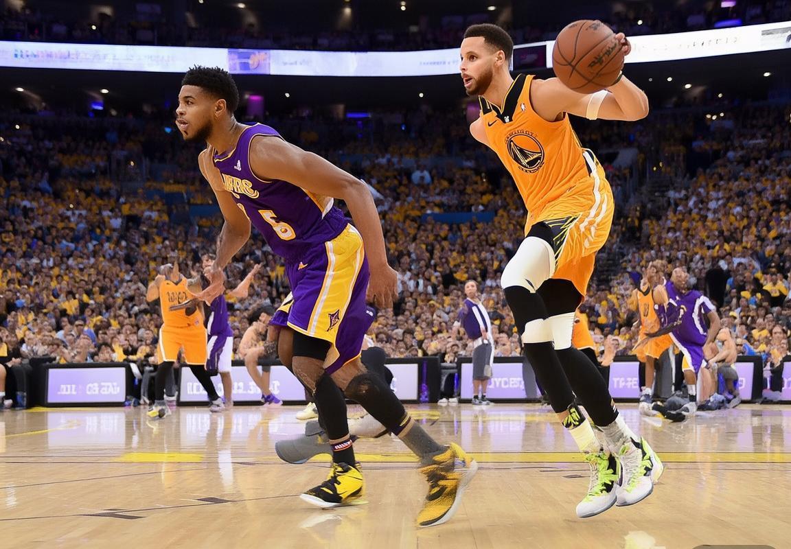 2016年NBA勇士对湖人巅峰对决：库里英格拉姆对决，悬念迭起(图2)